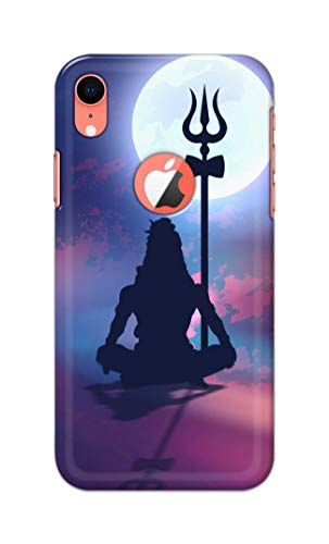 Image of Printed Hard Back Cover Case for Apple iPhone XR Logo View Back Cover (Lord Shiva) -702