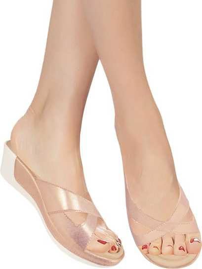 Image of Action Women's Platform Sandals|Block Heel| Cross-Strap Design with Ankle Strap Golden