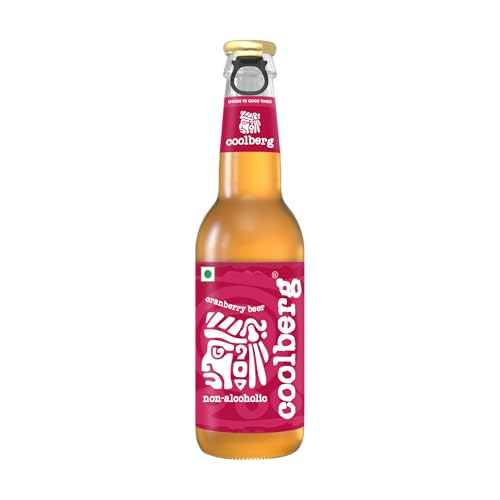 Image of Coolberg Non Alcoholic Beer Assorted Flavors 330ml Glass Bottle - Pack of 24 (330ml x 24) Peach, Mint, Malt, Cranberry, Ginger & Strawberry