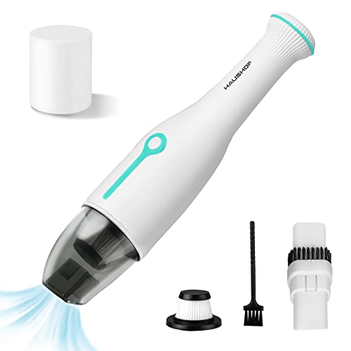 HAUSHOF Handheld Vacuum, Cordless Car Vacuum Cleaner 8000PA/12000PA 2 Modes with Cleaning Brush, Rechargeable Portable Mini Vacuum for Car, Home and Pet(White)