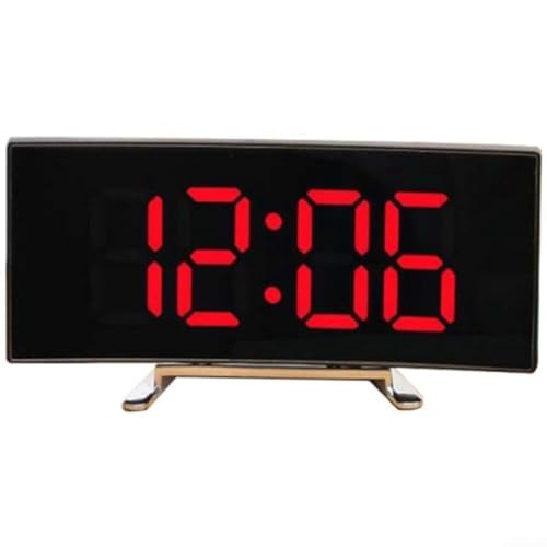 YUANGANG Reloj despertador digital con múltiples funciones de alarma y controles fáciles de usar, para familias y personas ocupadas (rojo)