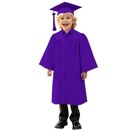 Image of Kindergarten 2025 Graduation Cap and Gown Tassel Sets with Charm 2PCS Graduations Stoles for Kids Grad Party Clothes