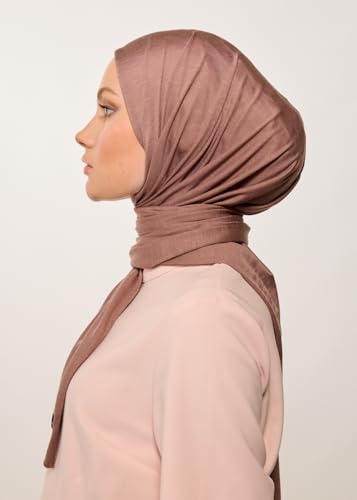 HoM Turkish Hijabs, 100% Natural Fabric Premium Jersey Soft, Breathable Shawls with Mercerised Shine4