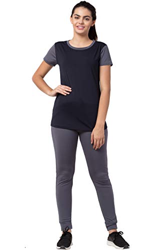 Image of BLUECON Combo Pack Solid Polyester Slim Fit Half Sleeve Women Tshirt /Multicolor Short Sleeve Tshirt for Women Sport Wear