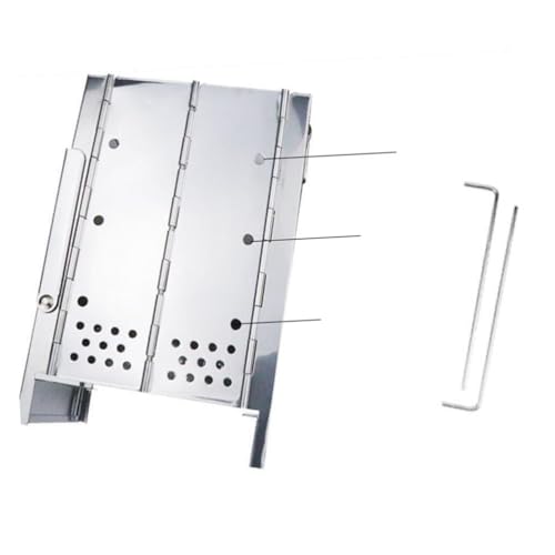Toyvian Cuadrada Portátil de Inoxidable para Camping y Picnics para Asar al Aire Resistente Altas
