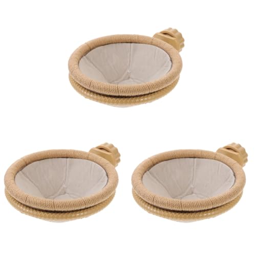 Happyyami 3 Piezas jaula para conejillo de indias nido casa de pájaros de fieltro casa de pájaros para exteriores adorno de jaula de pájaros descanso para pájaros de fieltro tela de fieltro