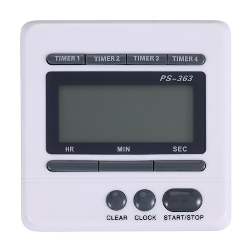 Sarngk Temporizador digital de cuenta regresiva de 4 canales, temporizador para cocinar en la cocina
