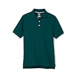 French Toast Little Boys' Short Sleeve Pique Polo, Hunter, 4T