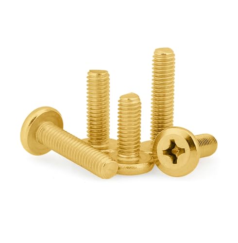 Image of Rely⇒VP INDUSTRIES (Pcs-25) M6x25 mm JCB Philips Flat Head Screw Nickel Finish | Flat Head Furniture Bolt Crib Bunk Bed Furniture Cot, Barrel Bolt, High Tensile Carbon Steel 10.9 Grad