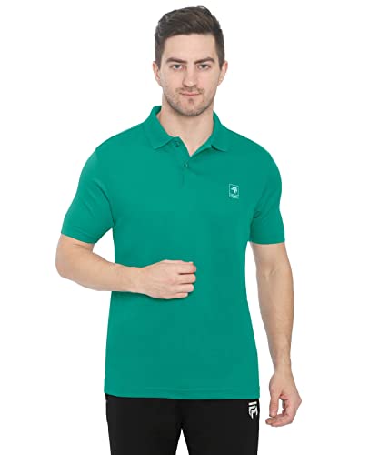 Image of GenX Men's Solid Regular Fit Polo Shirt