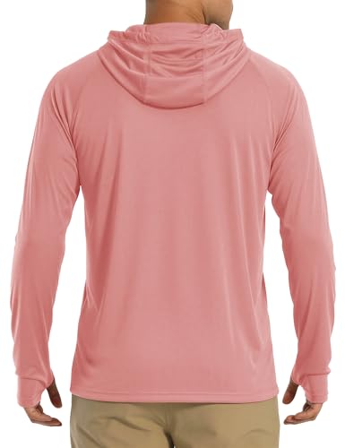 Image of MAGCOMSEN Men's Hooded UPF 50+ Sun Protection T Shirts Long Sleeve Athletic Fishing Shirts Rash Guards