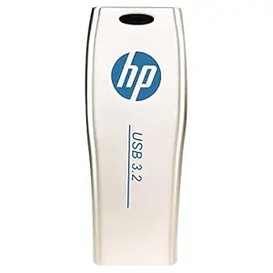 HP USB 3.2 Light Golden Flash Drive 32GB X779w, Metal Silver