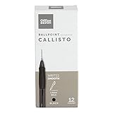 Office Depot Soft-Grip Retractable Ballpoint Pens, Bold Point, 1.4 mm, Clear Barrel, Black Ink, Pack Of 12