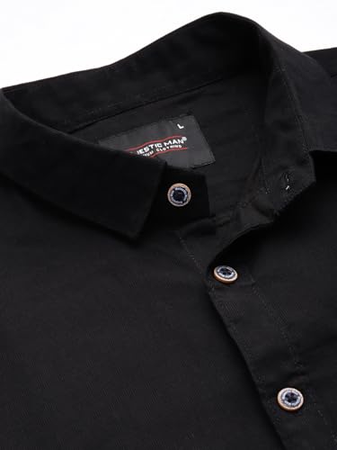 Image of Majestic Man Comfort Slim Fit Solid Pure Cotton Self Design Casual Shirt