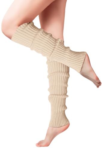 Image of Pleneal Leg Warmers for Women 80s Y2k, Ribbed Knit Long Socks LegWarmer
