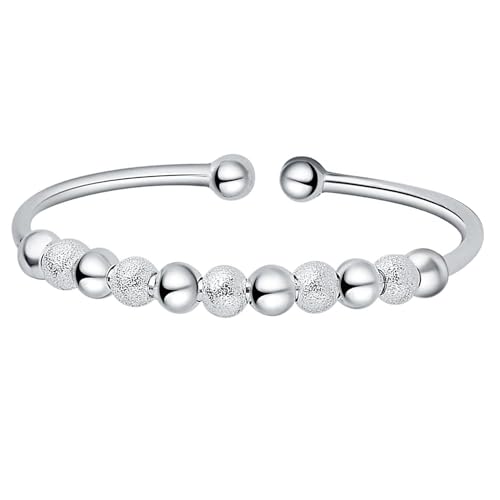 Image of Peora Silver Plated Adjustable Beads Pattern Bracelet Fancy Stylish Fashion Jewellery for Women