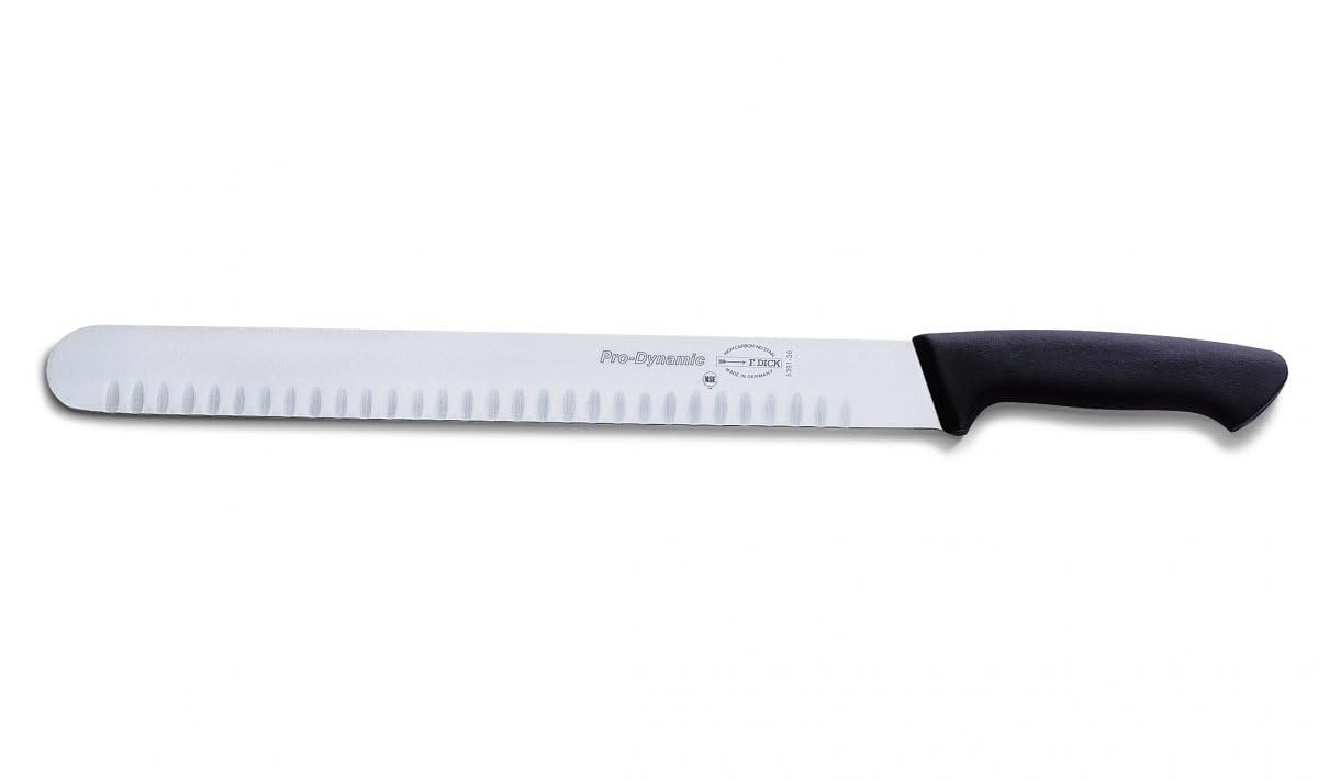 F. DICK Aufschnittmesser ProDynamic 36 cm - rostfrei, Klinge extra scharf, Kullenschliff, 56 HRC, Brotmesser ergonomischer Griff leicht - Spezialstahl Küchenmesser - Profi Messer - 85038362
