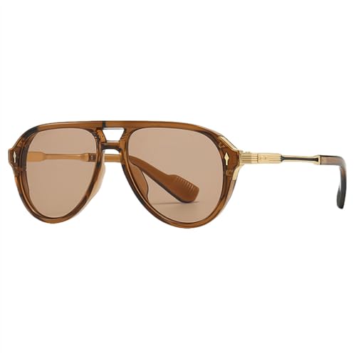 Lunettes de soleil rétro MUTYNE marron et noir pour vos terrasses et sorties d'été