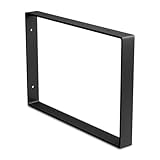 Amig - Soporte Rectangular para Estantes Industriales - 211 x 311 x 30 mm - Acero Negro Mate - Soporte Estantería Pared - Diseño Funcional y Resistente - Ideal para Estanterías de Pared