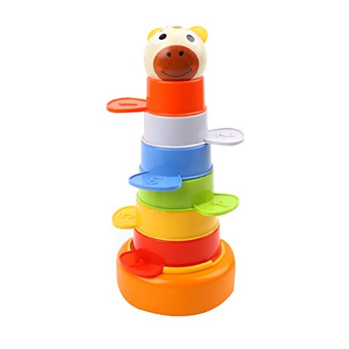 F-blue Cartoon Arc Stacks Haut Jouet éducatif d'âge préscolaire Parfaits Kit cognitif bébé Puzzle bébé Jouets préscolaires Fournitures Scolaires