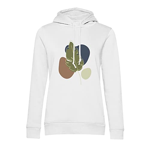 Sweat à capuche feuille tropicale exotique jungle hoodie minimaliste line art