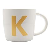 XIOMOO Initial Coffee Mug Letter Alphabet Ceramic Cup 16oz Mug Drinking Water Milk Tea Juice for...