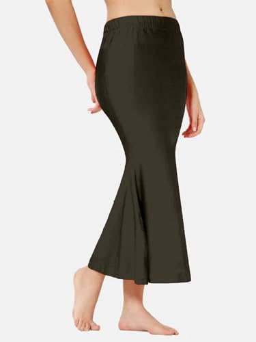 Image of Selvia Women's Lycra Blend Solid Elastic Side Slit Straight Saree Shapewear Petticoat || Saree Shapewear for Women|| Saree Petticoat for Women