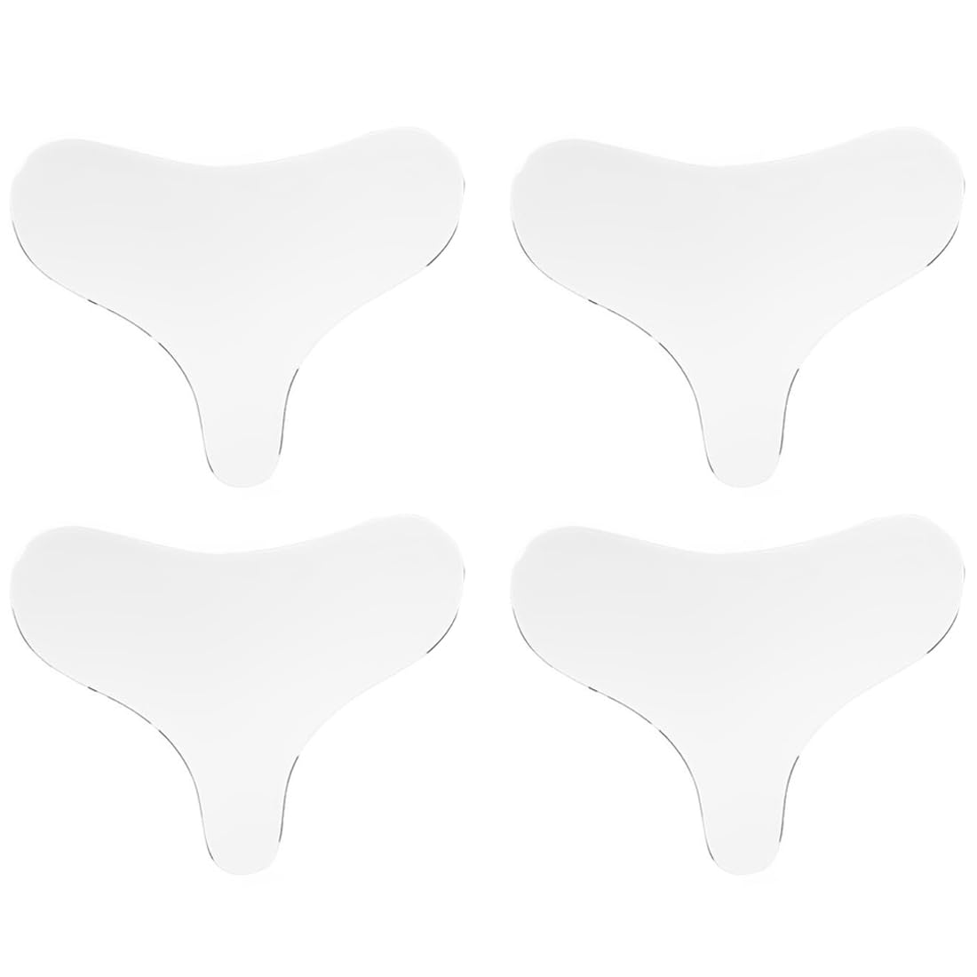 4 Pezzi Cerotti Antirughe in Silicone Trasparente per Collo, Décolleté e Petto – Patch Riutilizzabile Notturna per Donna e Ragazza, Cuscinetto Antietà per Prevenzione Rughe e Lift Cutaneo