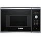 Bosch bel523ms0 eingebaut 20L 800 W schwarz, Edelstahl – Mikrowelle (eingebaut, 20 L, 800 W, Rotation, Berührung, Schwarz, Edelstahl, Knopf)