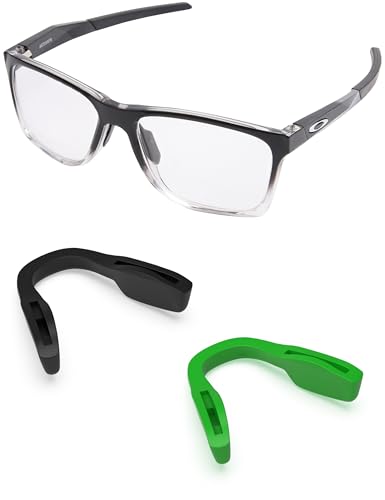 Image of PapaViva 2 Pieces Replacement Nose Pads for Oakley Activate OX8173 / Activate Asian Fit OX8169F - Dark Green + Black Asian Fit