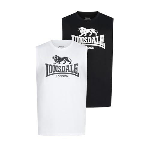 Camiseta sin mangas Lonsdale Rolleston que evita rozaduras y sudor en pecho masculino