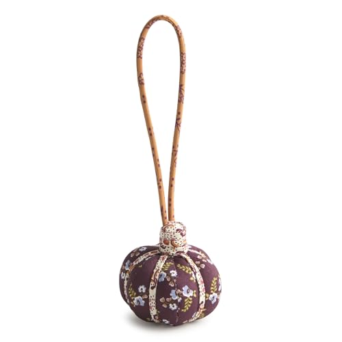 Premium Cotton Pumpkin Bag Charm, Floral Pouf Fall...