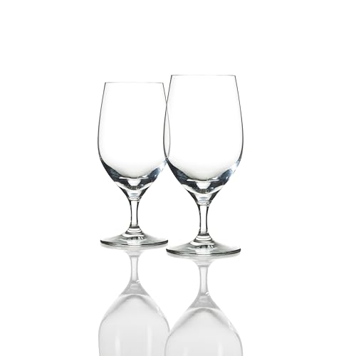 Schott Zwiesel Grace Tulip Beer Glass Set of 2 - Tritan Crystal 420ml Stemmed Beer Glasses Dishwasher Safe Made in Germany