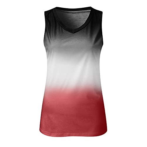 Canotta da donna estiva con scollo a V, senza