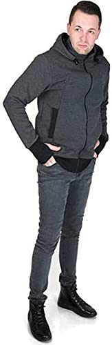 Tragejacke für Herren aus Fleece mit Kängurutasche und Reißverschluss