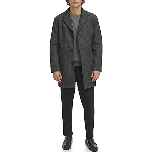 Image of DOCKERS Men's Henry Wool Blend Top Coat (Regular and Big & Tall Sizes)