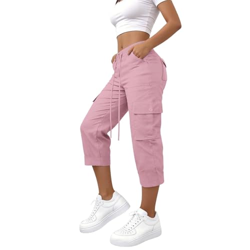 Pantalon capri cargo élastique idéal pour la randonnée et la ville