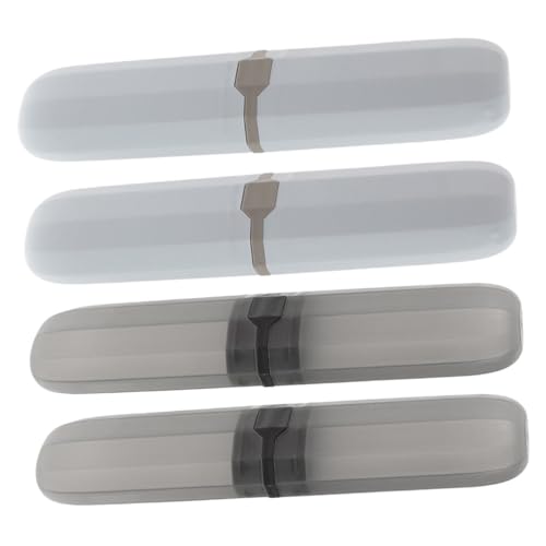 DECOMELODY 4個 携帯歯ブラシケース 歯ブラシと歯磨き粉のケース 旅行用歯ブ 再利用可能