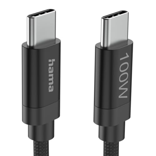 Cable USB-C a USB-C de 3m de carga rápida para móvil y ordenador de 100W Hama