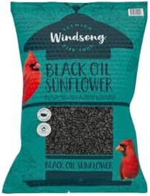Windsong Black Oil Sunflower Seeds, Wild Bird Food, 20 lb Bag