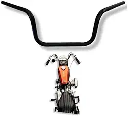 GUIDÃO PARA CUSTOMIZAÇÃO DE MOTO [PRETO] 20cm