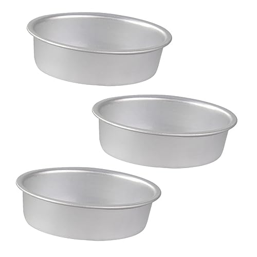 PEPLAYTAL 3 Piezas Moldes Para Hornear Pan Molde Rectangular Para Tarta De Queso Molde Para Torta Latas De Pastel Para Hornear Junquillo Bollo Revestimiento Silver Aleación De Aluminio
