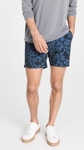 Fair Harbor Men's Navy Floral Quick Dry Swim Trunks, Size 112