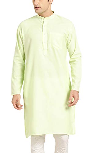 Image of SOJANYA Men's Cotton Straight Fit Casual(Since 1958 Solid Kurta Crafted for Elegance