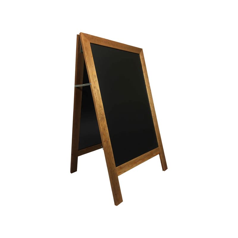 Chevalet stop trottoir avec cadre bois couleur chêne dimensions 127 x 75 cm