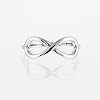 Polished 10k White Gold Infinity Ring