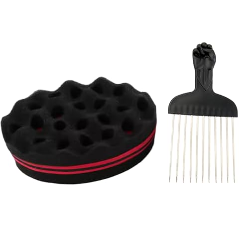 Eventerde Éponge Twist,Brosse Afro - Outil de Style Volume pour Dreadlocks - Soin Capillaire Maison & Salon de Coiffure