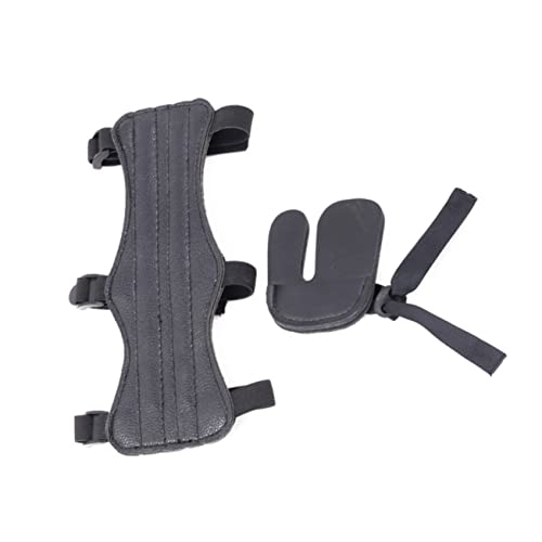 Anneome Adult Archery Protective Arm Guards Set Indoor Archery Range Portable Armguard Finger Protector Comfortable Arm Supply