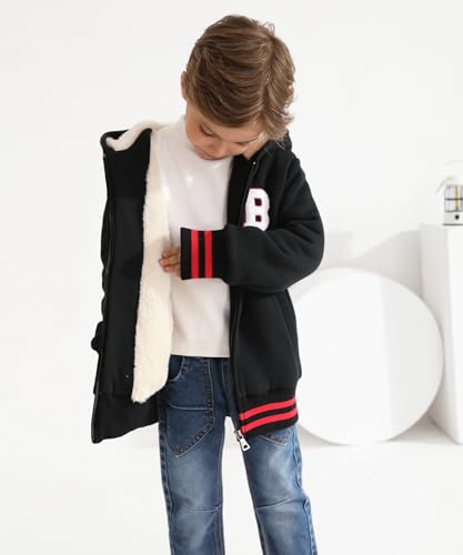 Image of Bumeex Kids Boy's Girl's Sherpa Fleece Lined Jacket 2-14Y(Toddler /Kid)