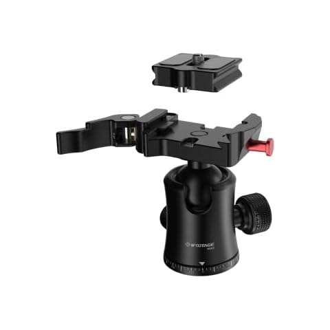 Tripod Ball Head,360° Rotating Panoramic Ball Head with QR Plate and Bubble Level,Load 22lbs(IFOOTAGE M30) Cover
